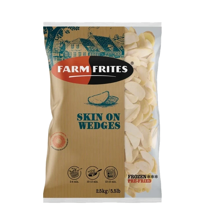 Pommes wedges med skall 8-cut   t   kg