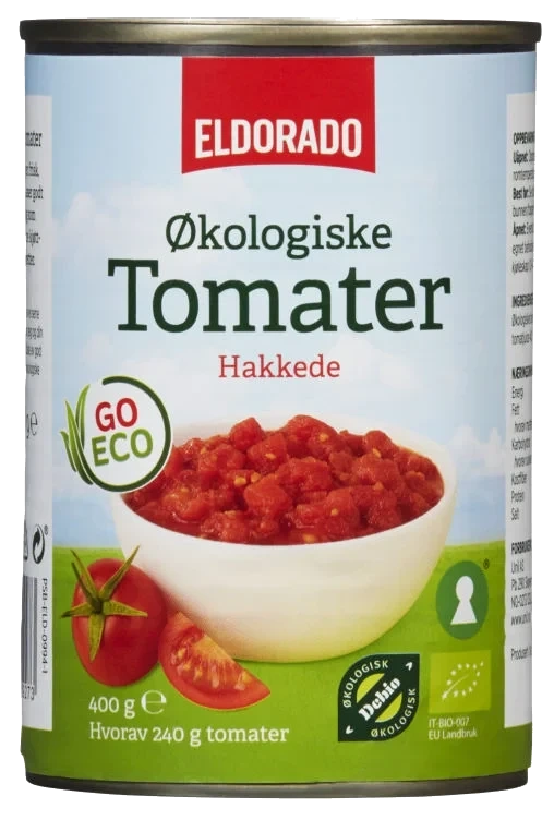 Tomater Hakkede Økologisk 400g Go Eco