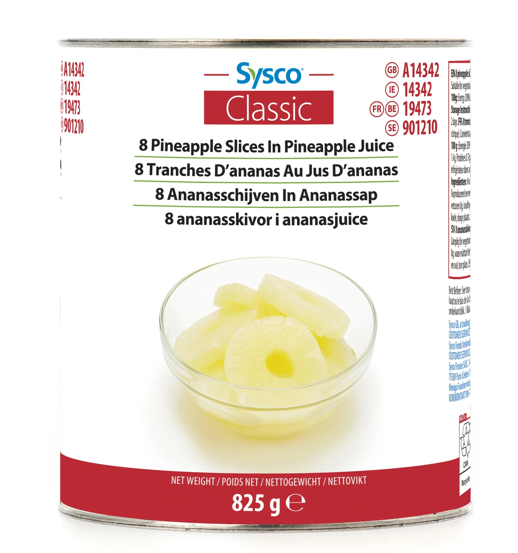 Ananasskivor i juice