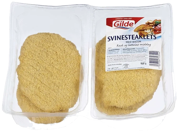 Svinesteaklets m/bacon   900g