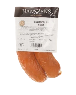 Kjøttpølse Røkt 2pk 280g Hanssens