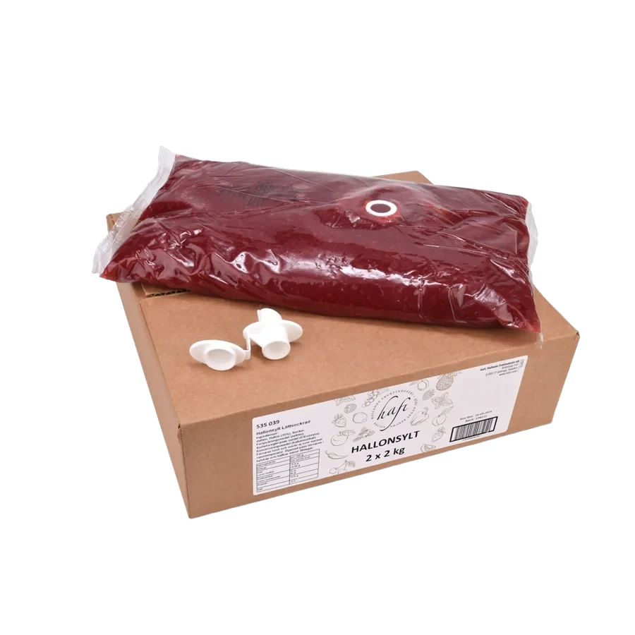 Hallonsylt lättsockrad, 2 kg påse