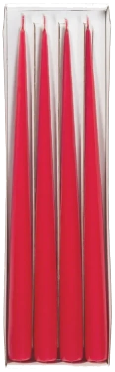 Festlys Rød 32cm 4stk Unik