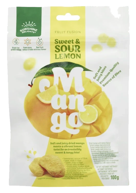 Mango Sweet&Sour Lemon 100g Sunshine Delights