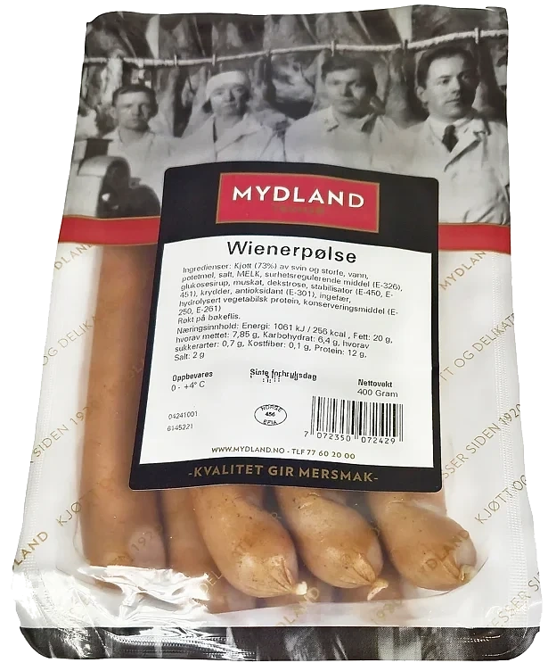Wienerpølse 400g Mydland