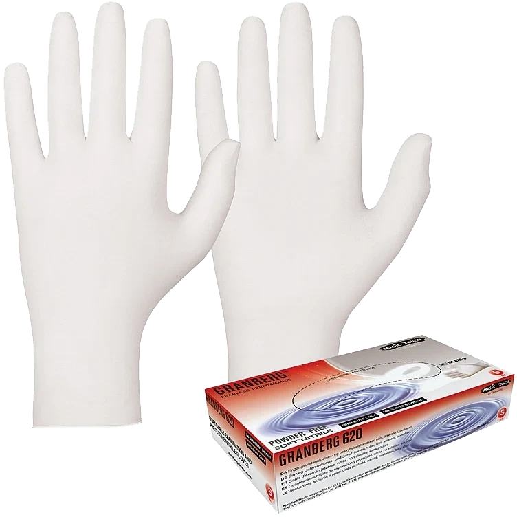 Engangshanske nitril hvit xl   100stk
