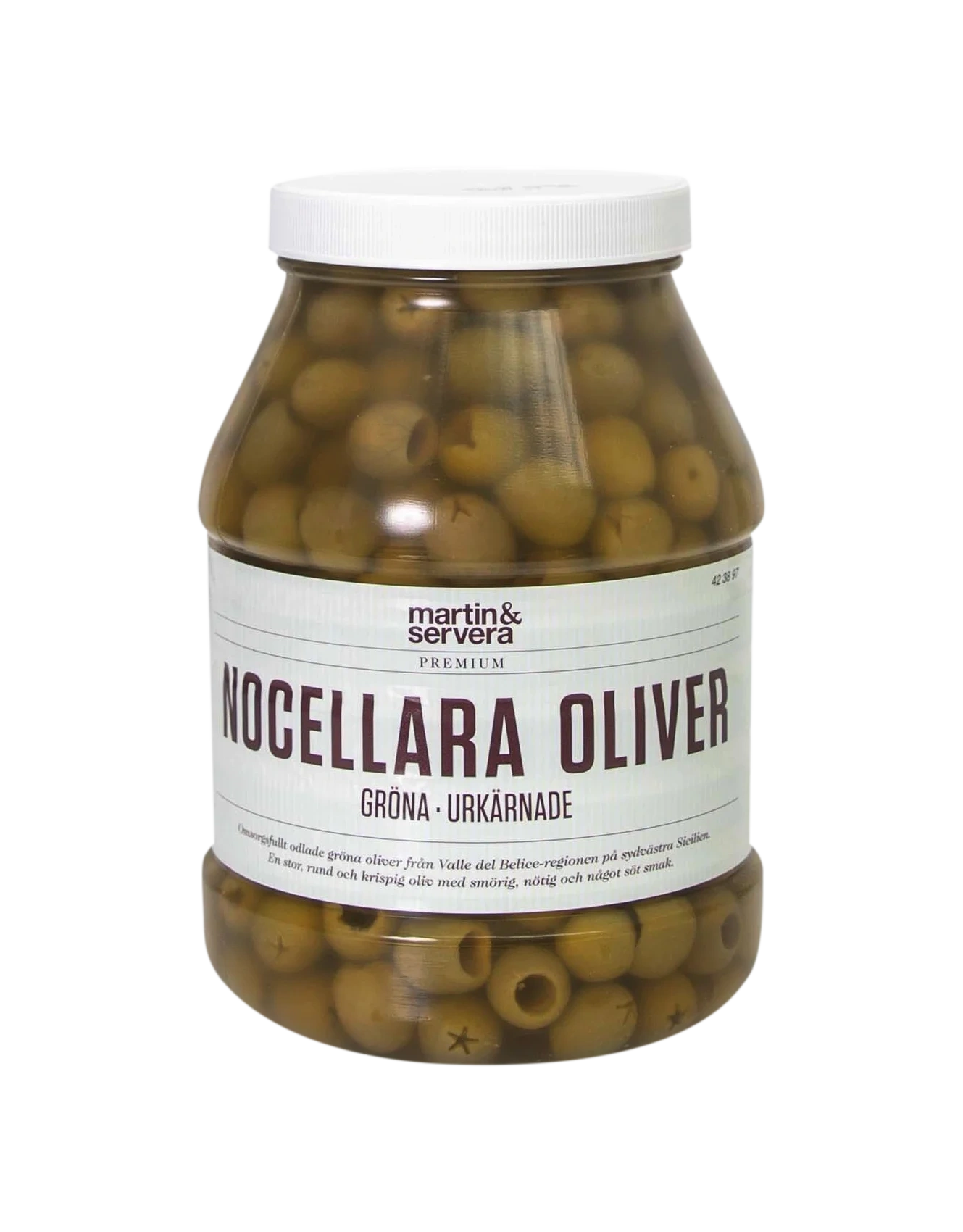 Oliver gröna Nocellara utan kärna