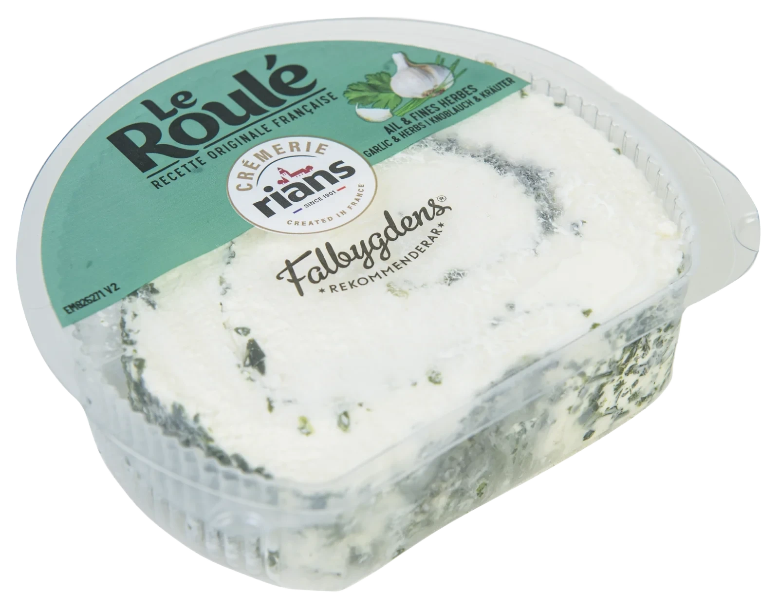 Le roulé vitlök örter färskost