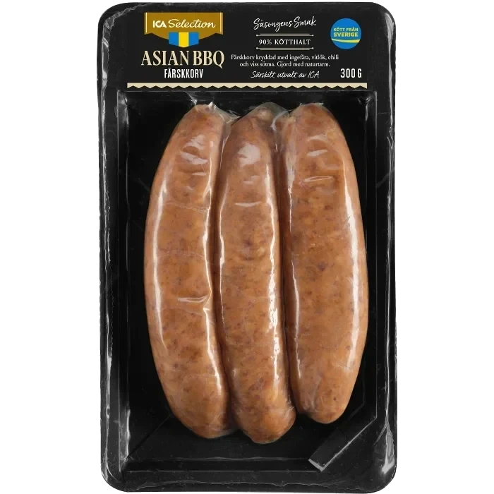 Färskkorv Asian BBQ 300g ICA Selection