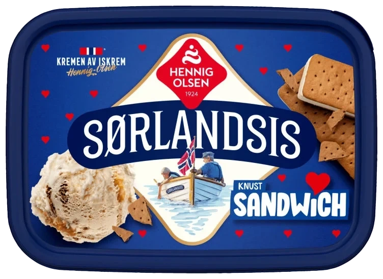 Sørlandsis Sandwich 1l Hennig-Olsen-Is