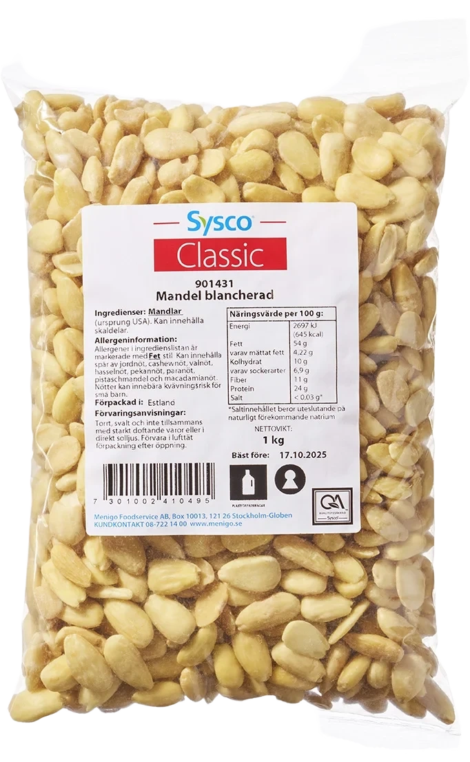 Mandel blancherad