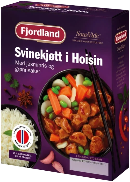 Svinekjøtt i Hoisin 470g Fjordland
