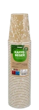 Kaffebeger 40stk Coop
