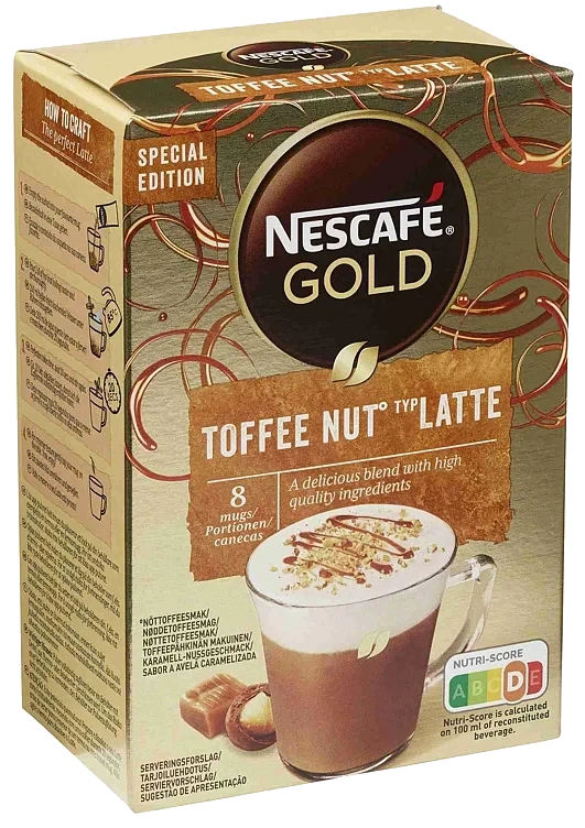 Nescafe gold toffee nut latte  156g
