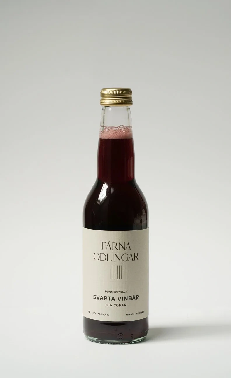 Mousserande Svarta vinbär bärdryck