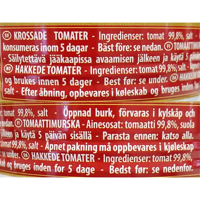 Tomater krossade
