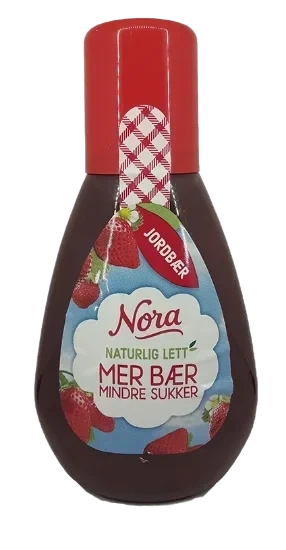 Nora Jordbær Naturlig Lett 400g