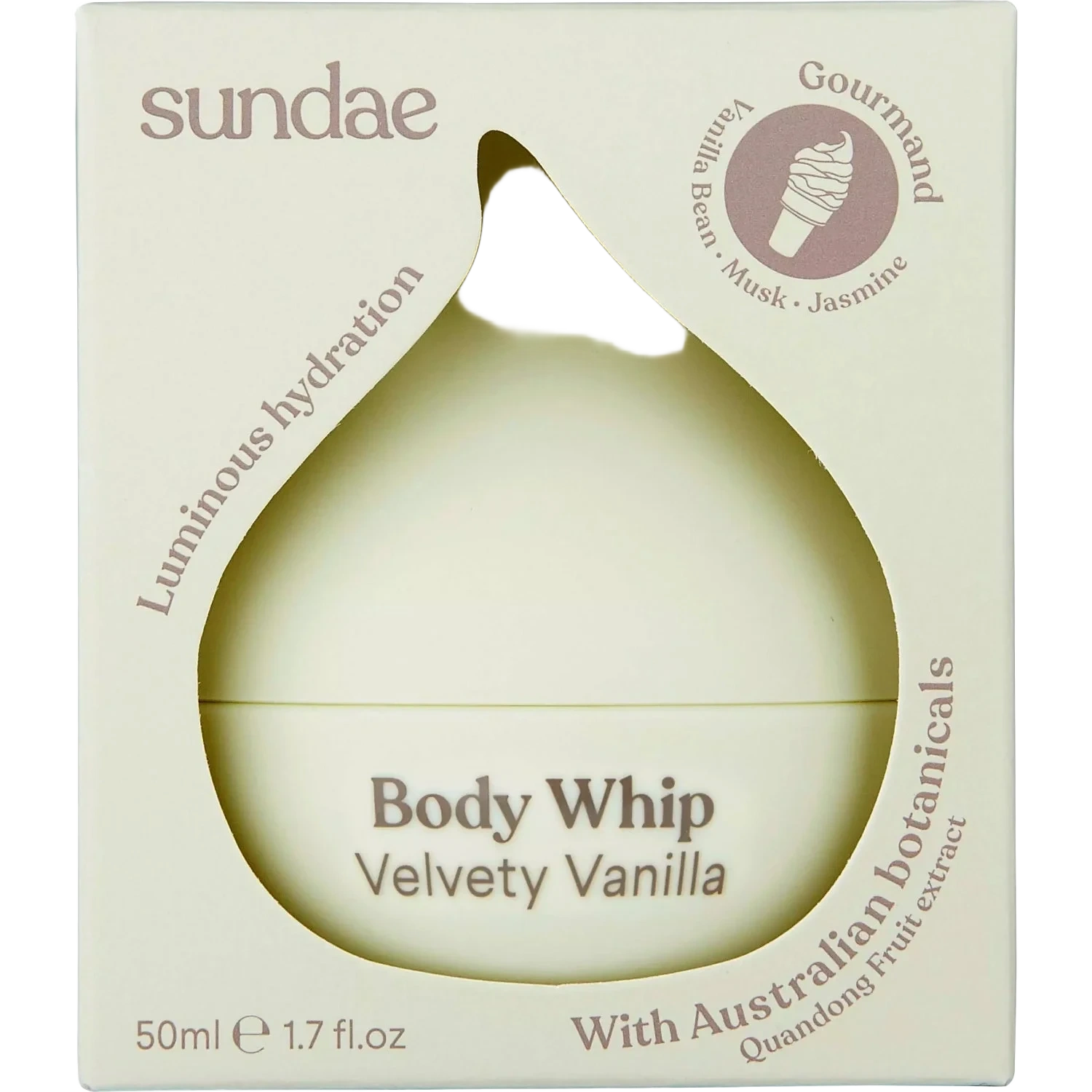 Sundae MINI Velvety Vanilla Body Whip Moisturiser