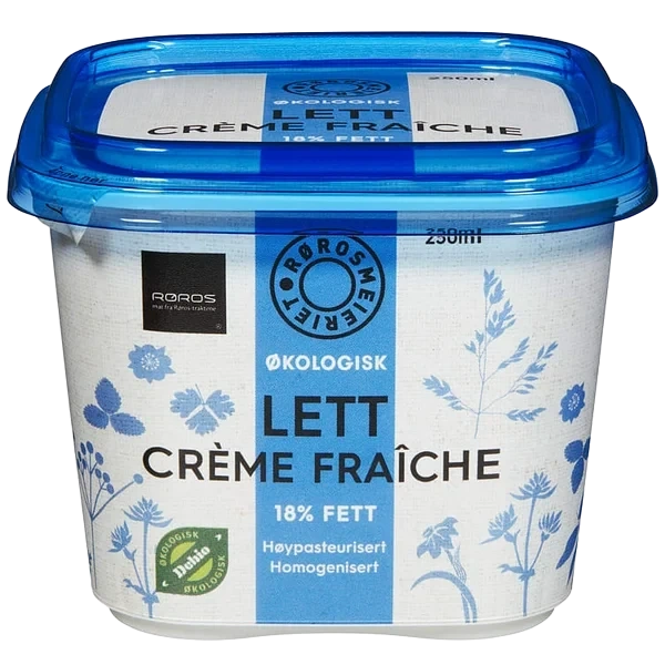 Creme Fraiche Lett 250ml Økol Rørosmeier