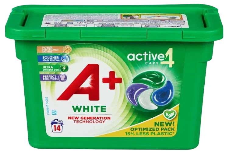 A+ Active 4 White Caps 14stk
