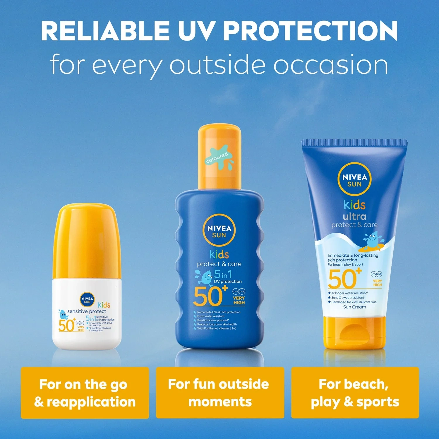 NIVEA Sun Protect & Care Kids Spray SPF50+