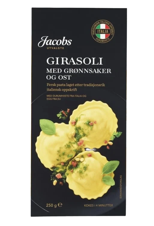 Girasoli m/ Grønnsaker og Ost 250g Ju