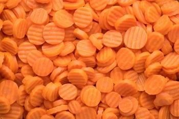 Morötter skivade