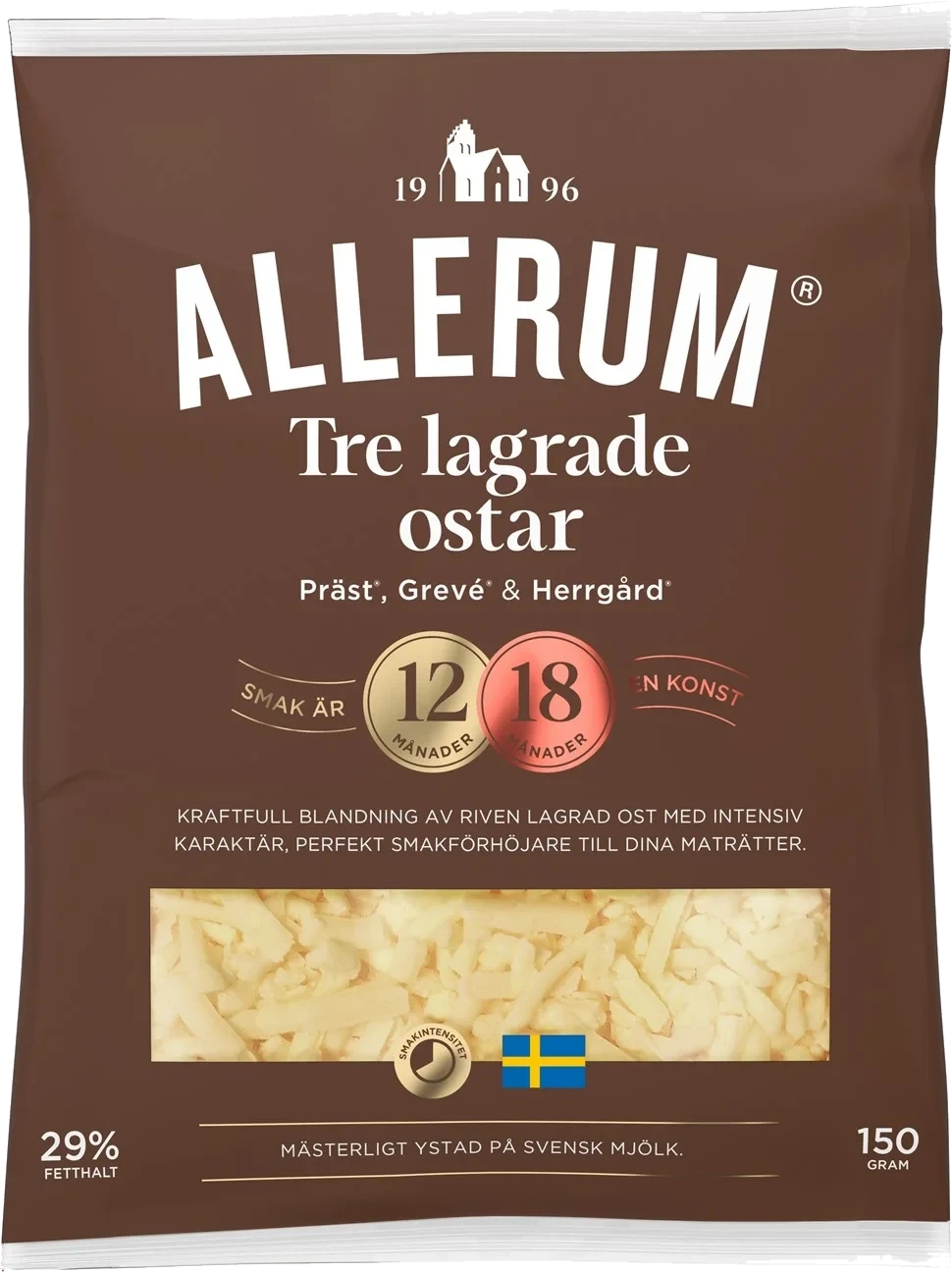 Tre lagrade ost
