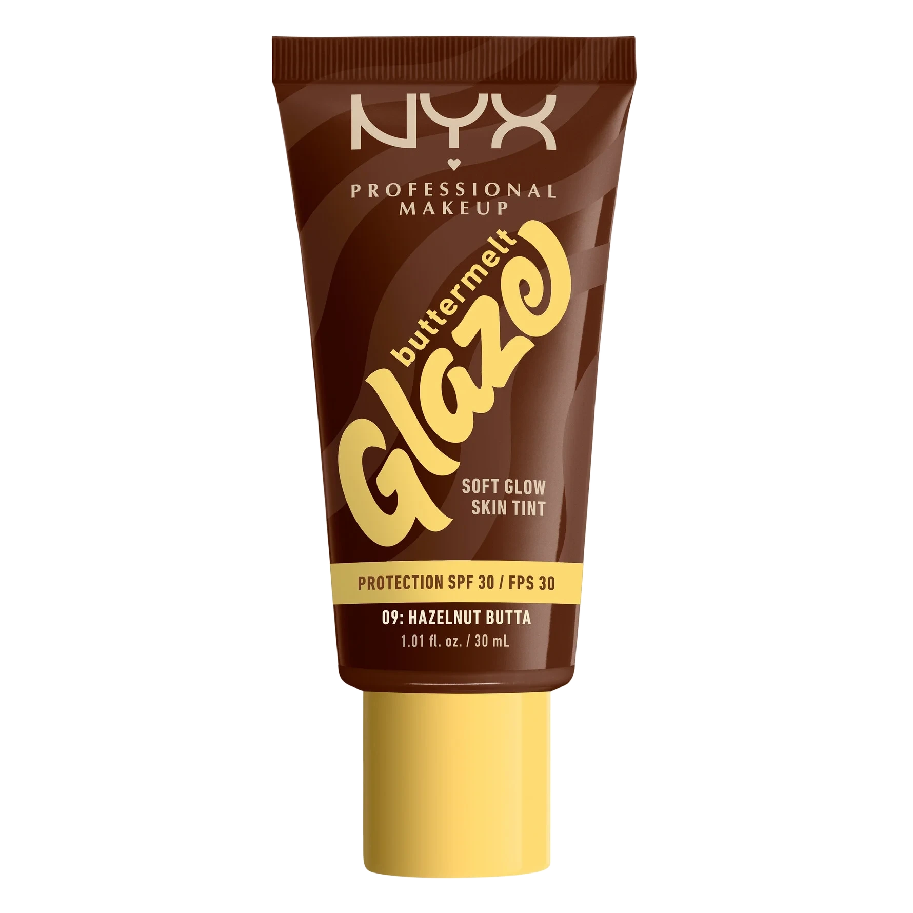 NYX PROFESSIONAL MAKEUP Buttermelt Glaze Soft Glow Skin Tint SPF30 09 Hazelnut Butta
