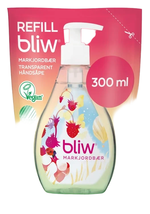 Bliw Håndsåpe Refill Markjordbær 300ml