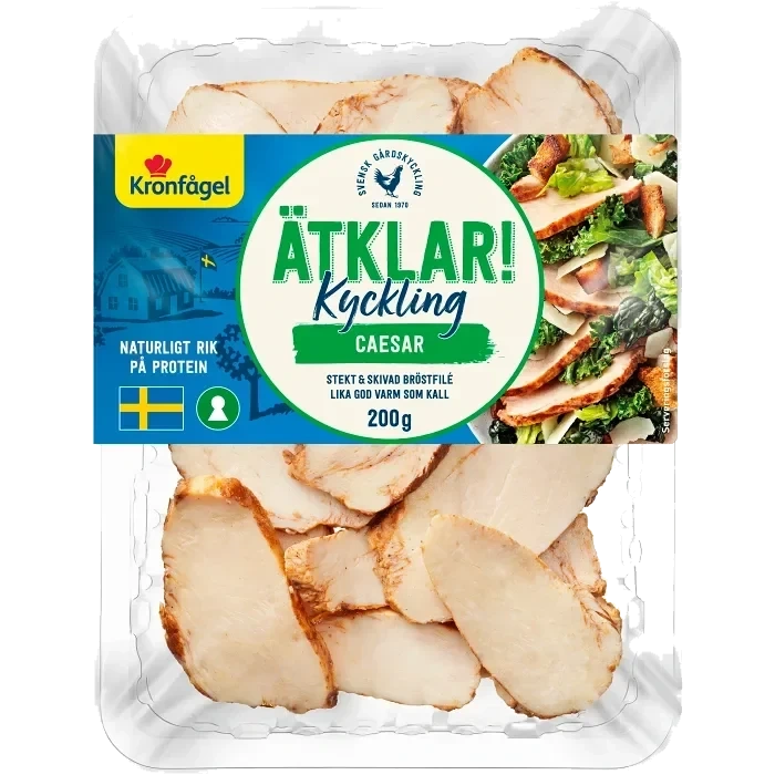 Kyckling Caesar Ätklar stekt och skivad 200g Kronfågel