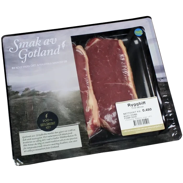 Ryggbiff med kappa 2x225g Smak av Gotland