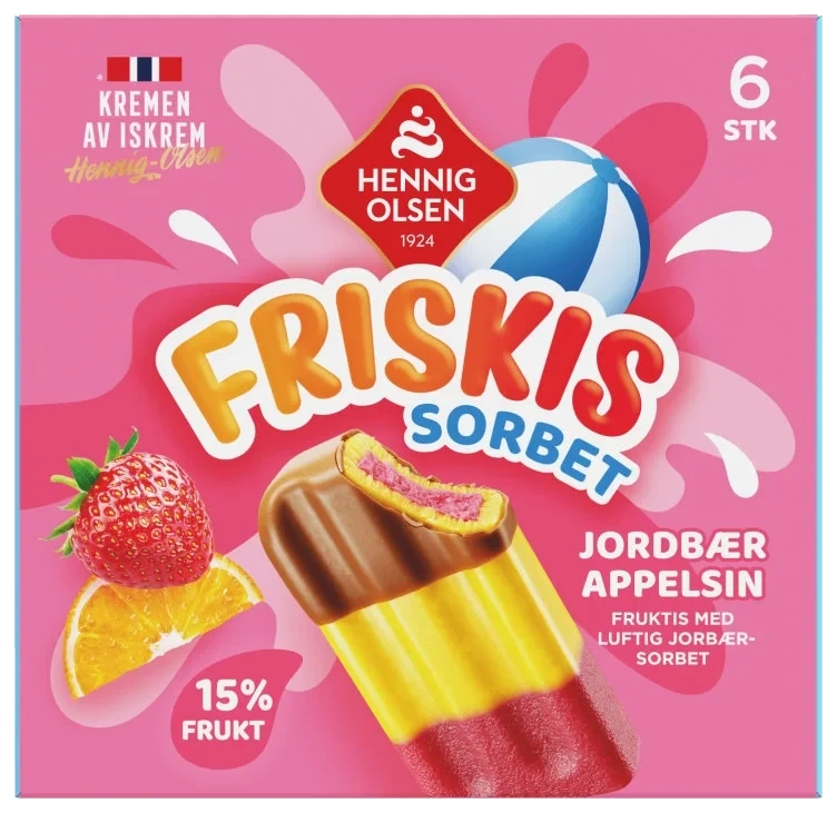 Friskis Sorbet 6stk Hennig-Olsen Is