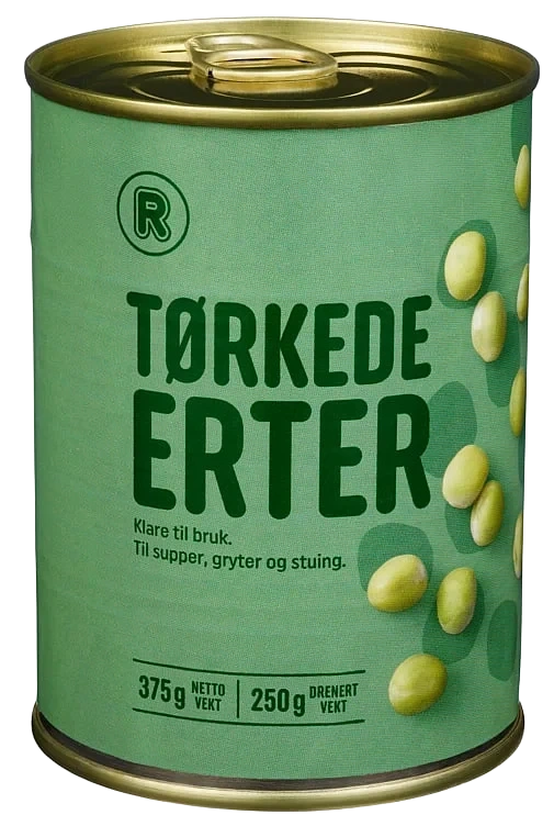 Erter tørkede   375g