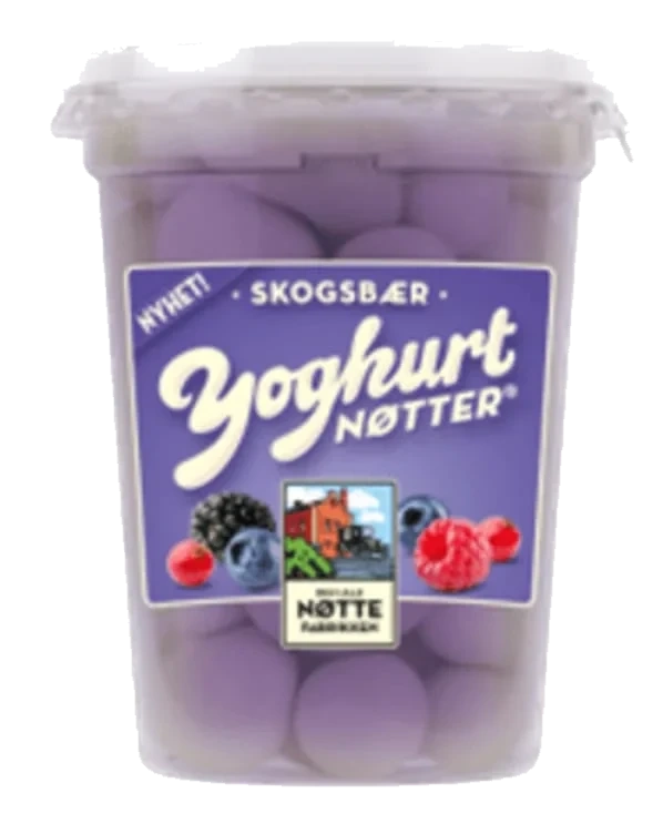 Yoghurtnøtter Skogsbær 120g Den Lille Nøttef