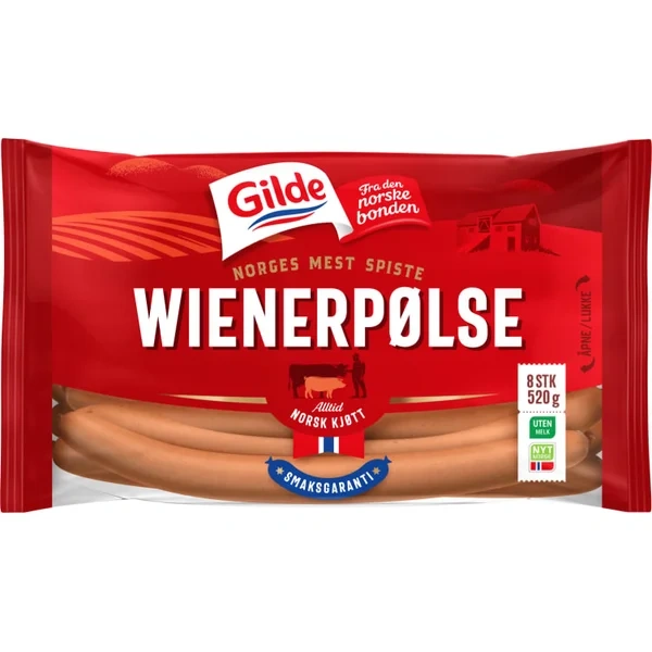 Wienerpølse 520g Gilde