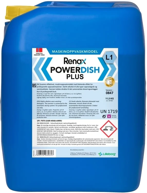 Renax powerdish plus mask.oppvask l1  11,5kg