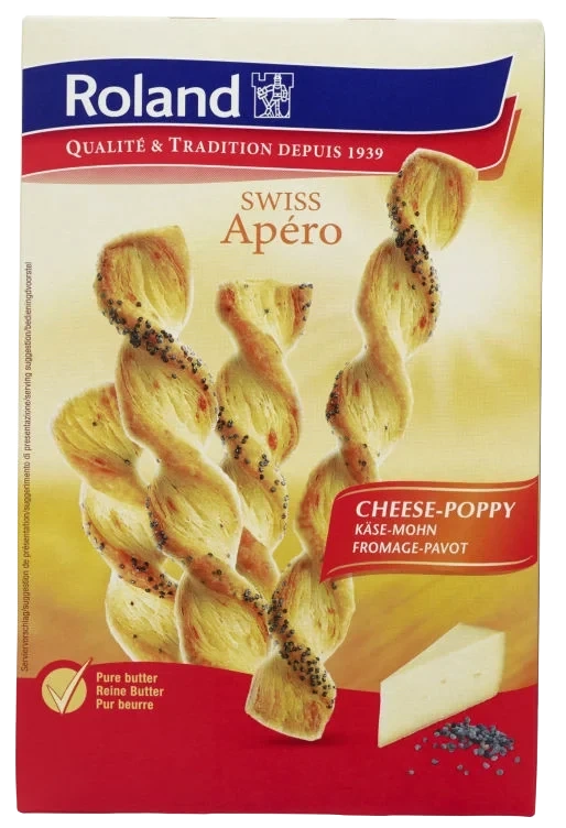 Brødpinner Twist Ost&Valmuefrø 100g Roland