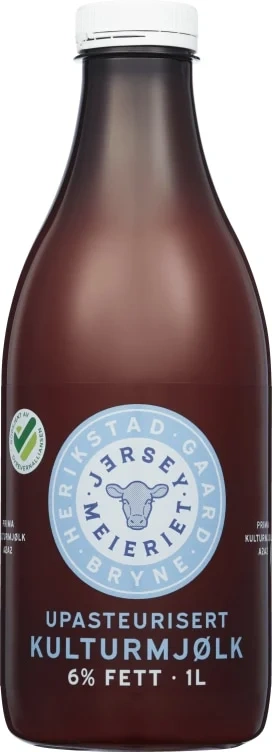 Kulturmjølk 6% Upasteurisert 1l Jerseymeieriet