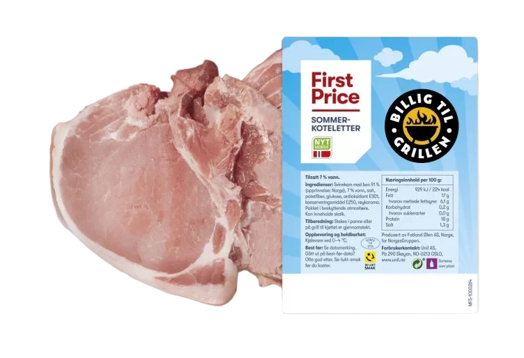 Sommerkoteletter Ca1,3kg First Price