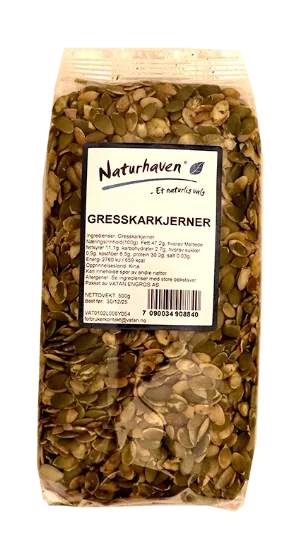 Naturhaven Gresskarkjerner 500g