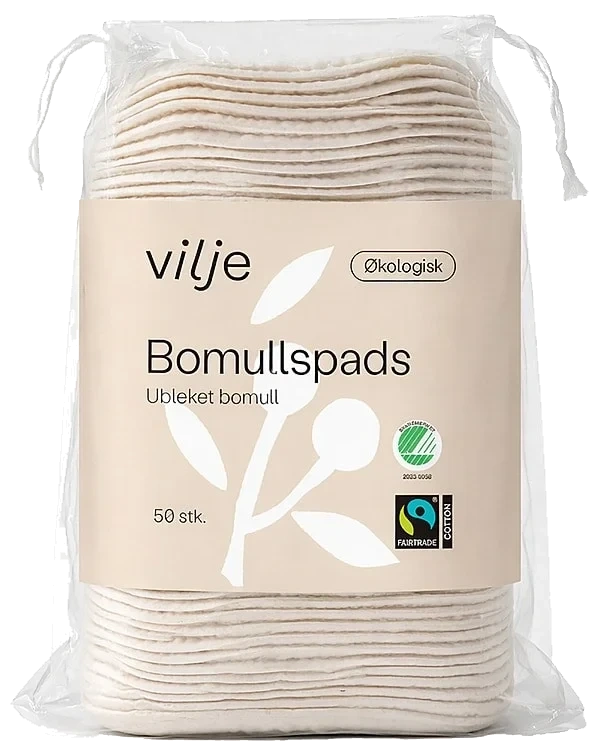 Bomullspads Oval 50stk Vilje