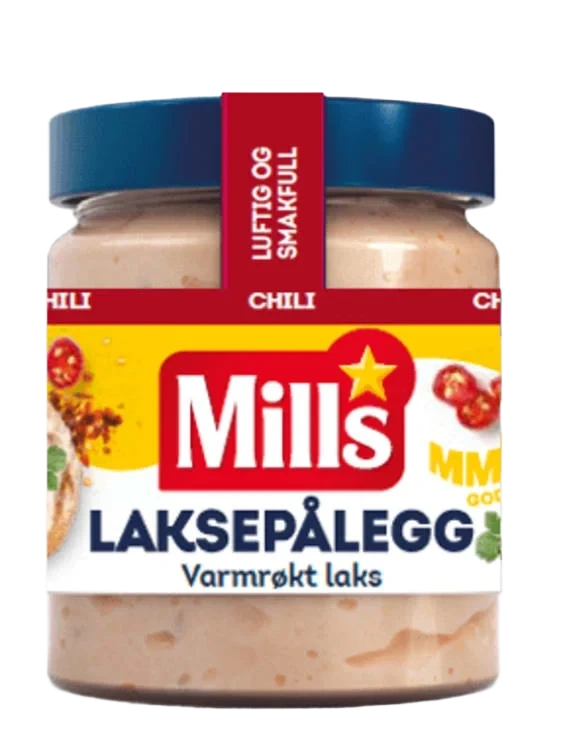 Laksepålegg Varmrøkt Laks&Chili 165g Mills