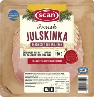 Julskinka skivad