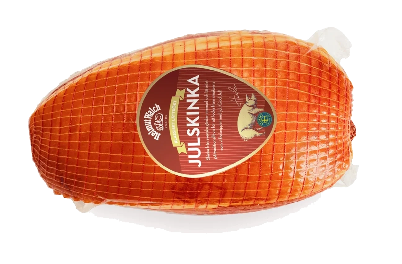 Lättrökt rimmad julskinka
