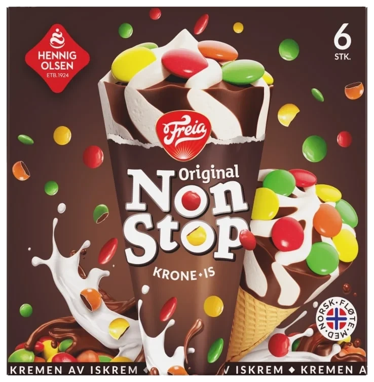 Krone-Is Nonstop 6stk Hennig-Olsen