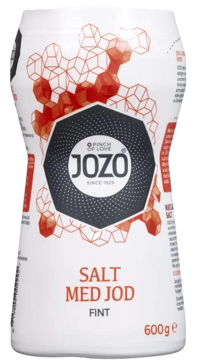 Salt Fint m/Jod 600g boks Jozo