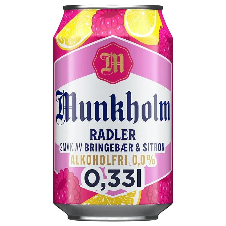 Munkholm Radler Br.Bær/Sitron 0,33l boks