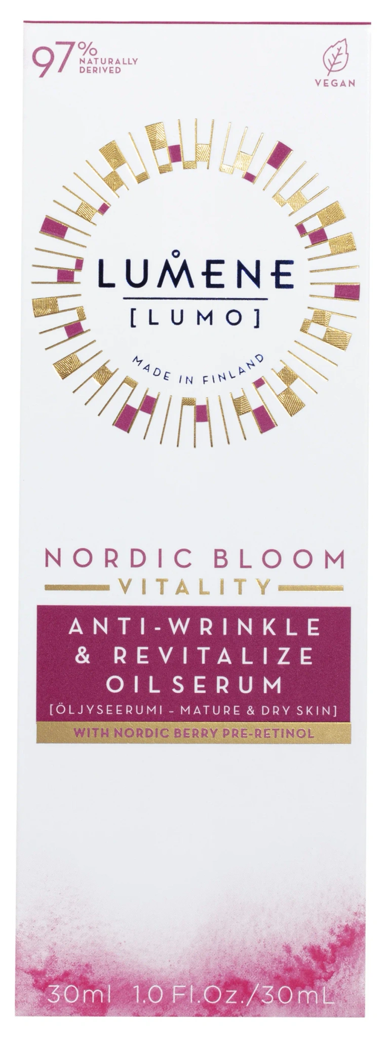 Lumene Nordic Bloom Vitality Anti-Wrinkle & Revitalize Oil Serum, 30 ml