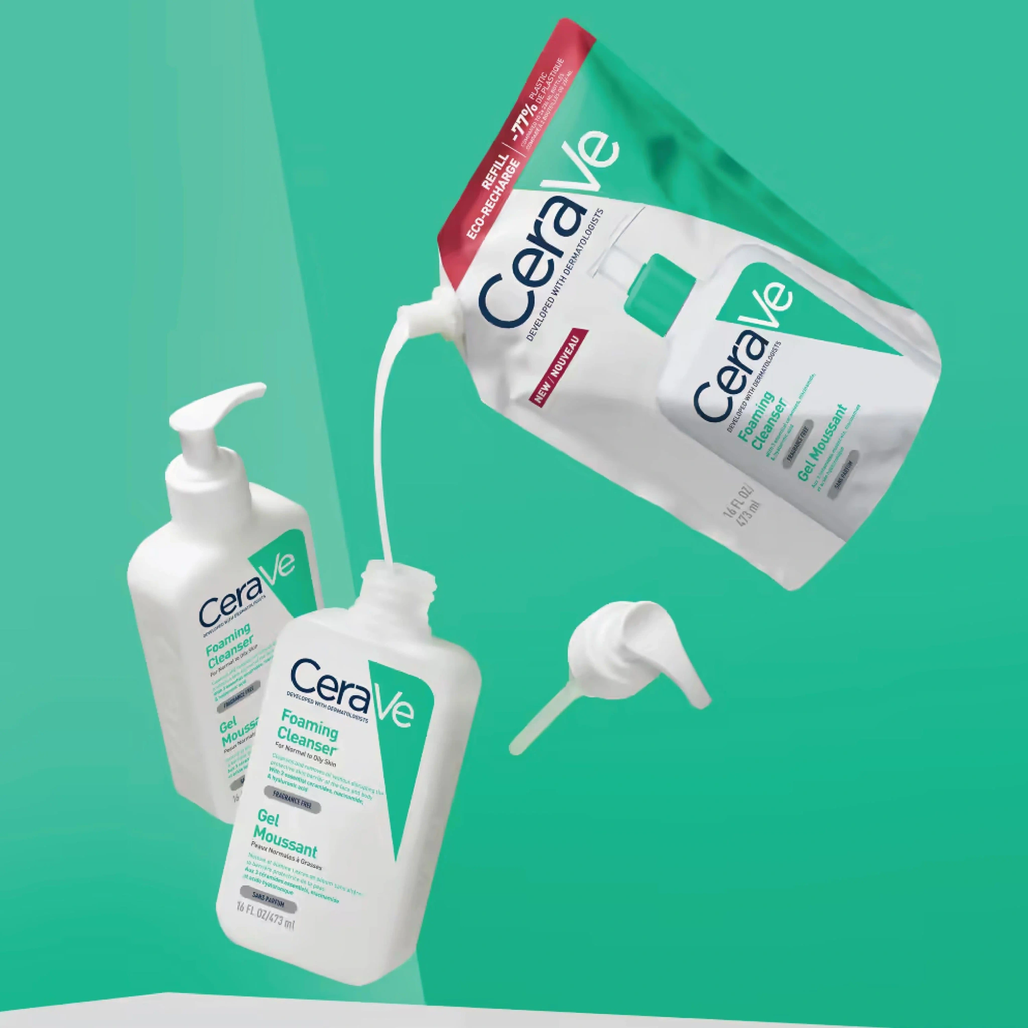 CeraVe Foaming Cleanser Refill, 473 ml